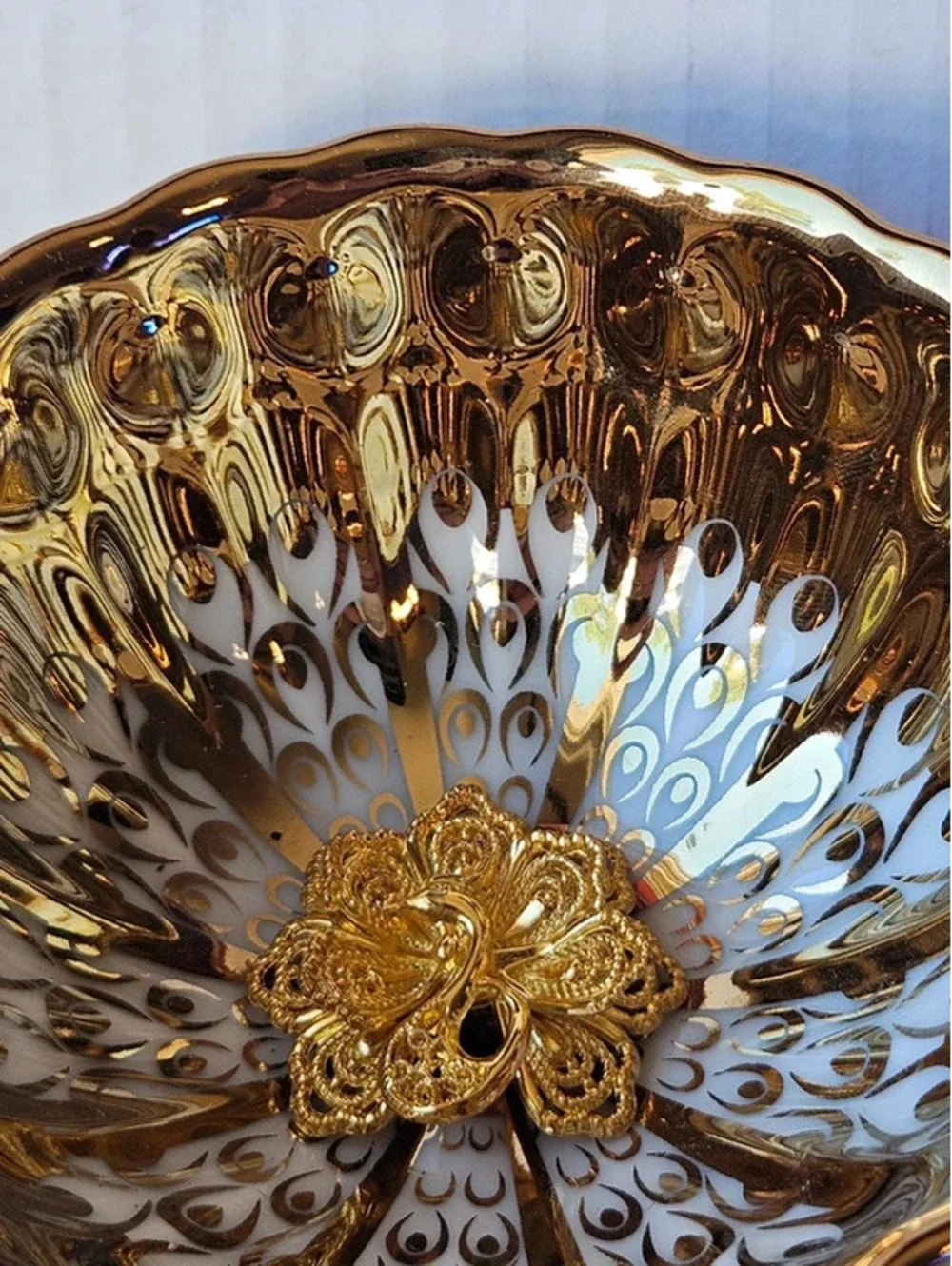 Handmade golden peacock Jianzhan tea cup luxury Chinese Tenmoku master cup